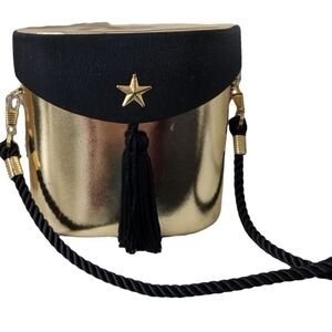 Gold and Black Crossbody Bag